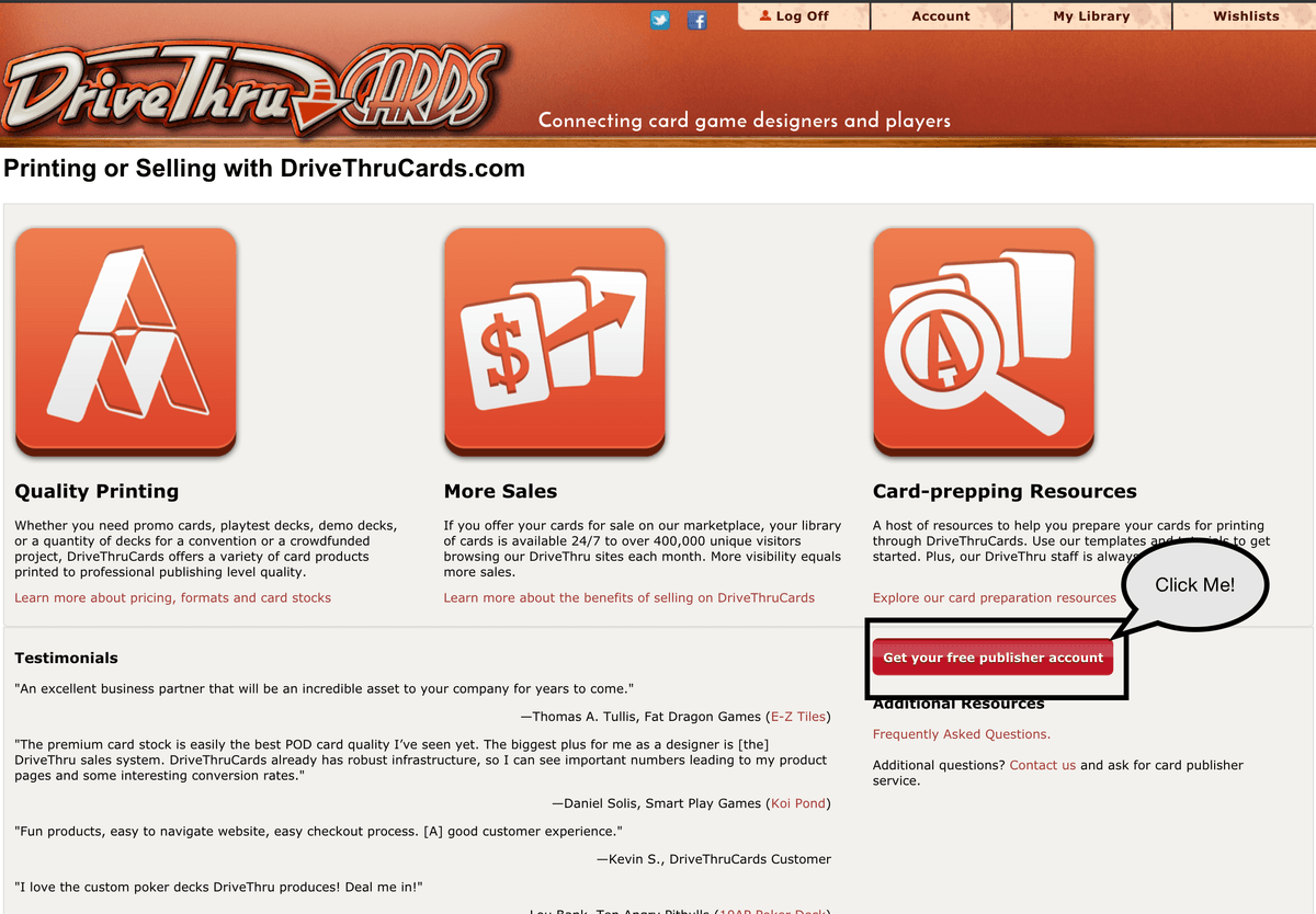 Free Publisher Account