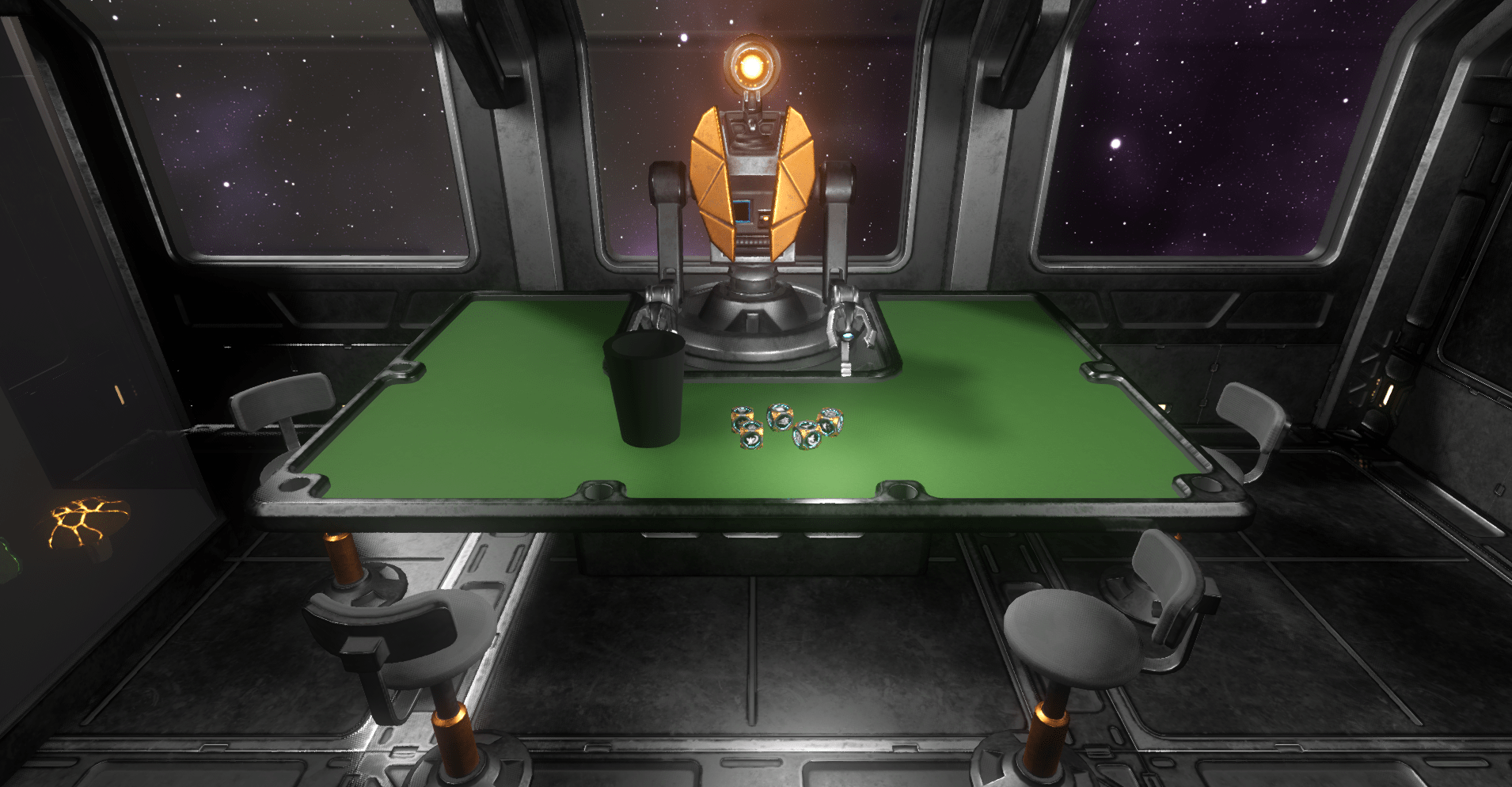 Casino Table with 3D Dice